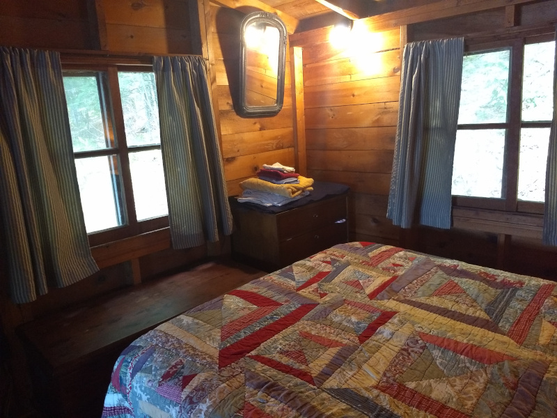 Bedroom showing windows